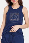 Zivame Disney Knit Cotton Loungewear Set - Medieval Blue — thumbnail 6